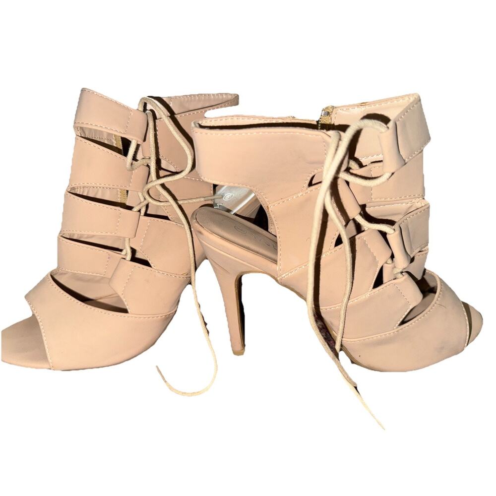 Wet Seal Lace Up Open Toe Heel Women 9